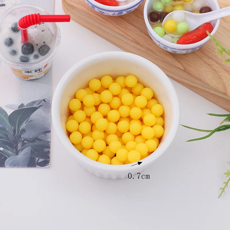 Simulatie tapiocasiroop kaviaar Jelly bean Schattige Mini Suiker Snoepjes Voedsel DIY Sieraden Maken Haarstrikken Accessoires 100st/lot