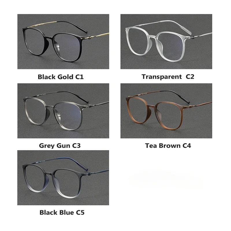 2025 Vintage Acetate Titanium Glasses Frame Men Round Optical Myopia Prescription Eyeglasses Frame Women Luxury Brand Eyewear
