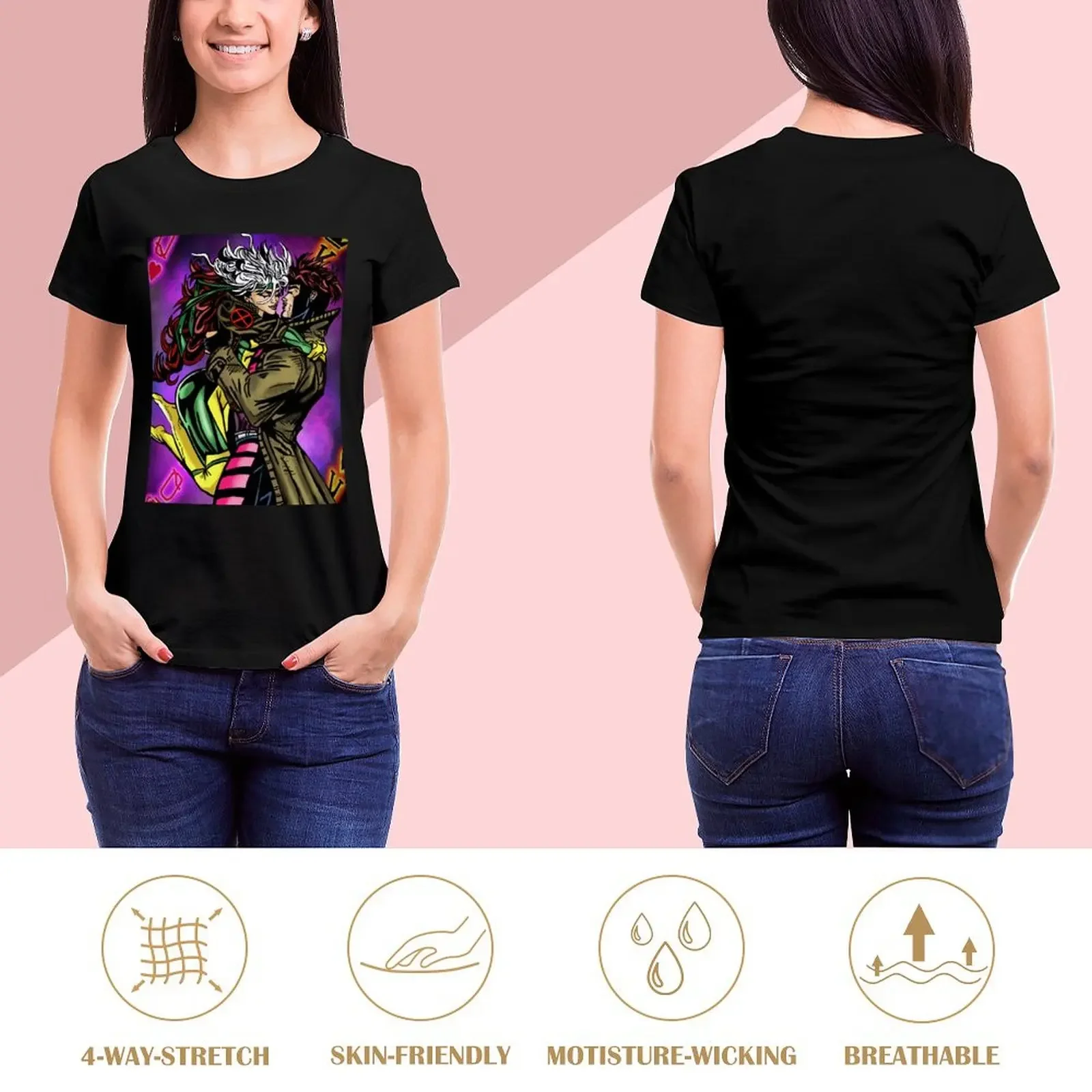 Gambit and Rogue T-Shirt shirts graphic tees graphics vintage t-shirts for Women graphic tees funny