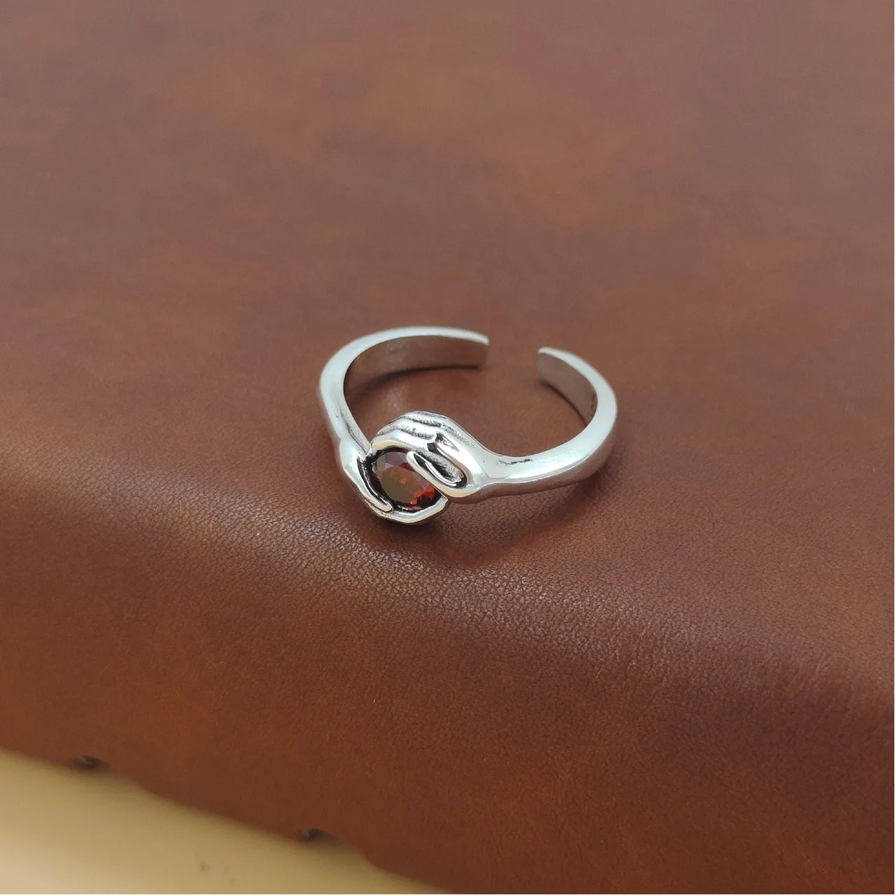 Korean ins cold style casual finger ring for women open index finger ring 925 sterling silver easiest for match ring