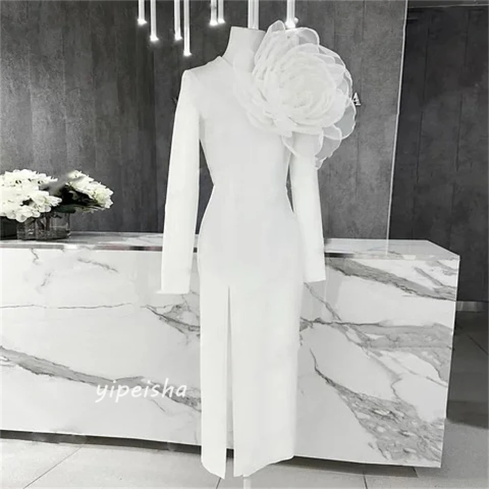 Customized Yipeisha Exquisite Classic Formal Evening O-Neck Ankle-Length A-line Flowers s Bespoke Occasion Dresses