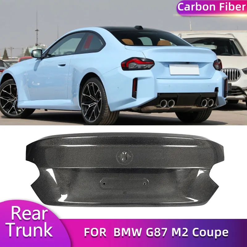 

Задний багажник из углеродного волокна для BMW G87 M2 Coupe 2-дверный 2023 2024, запасные части для гонок на автомобиле, комплекты кузова задней крышки багажника