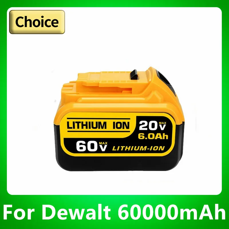 

For Dewalt 20V 60V Battery 100% 6000mAh DCB200 DCB203 DCB204 DCB205 DCB206 DCB209 Power Tool