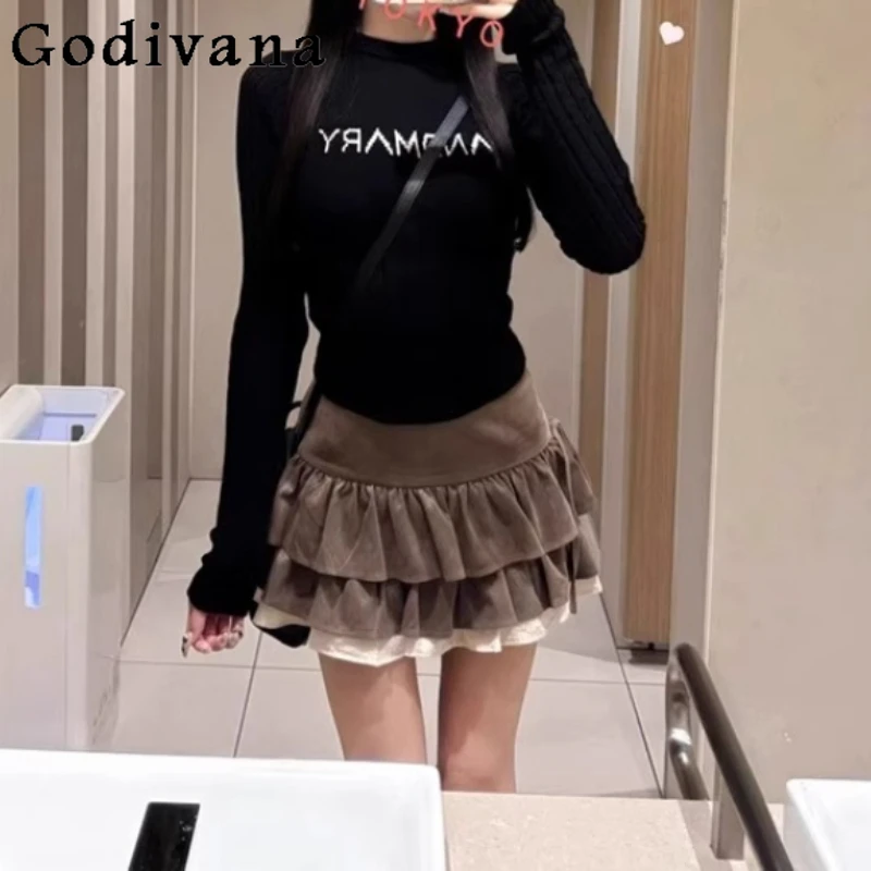

Lady Japan Style Sweet Sexy Mini Skirts 2025 New Girls Fashion Casual Sexy Pleated Skirt Spring and Autumn Women Cake Skirt