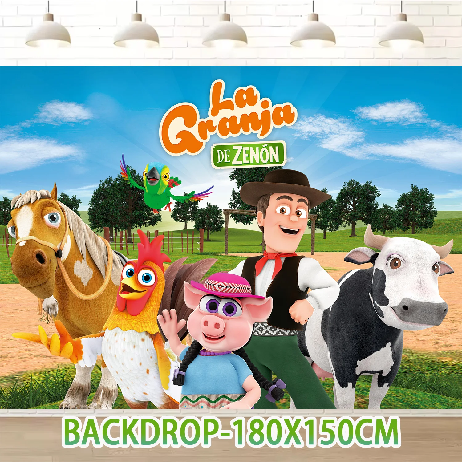 La Granja De Zenoned Birthday Party Supplies Cartoon Farm Animal Theme Tableware Kit Plate Cup Balloon Banner Kid Birthday Decor view 6