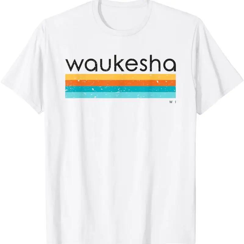 

Винтажная футболка Waukesha WI с ретро-дизайном