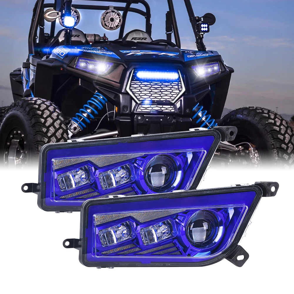 Atv Accessories And Parts Headlight With Special Yellow Turn Signal Light Headlight For Polaris 900 General For RZR XP 1000