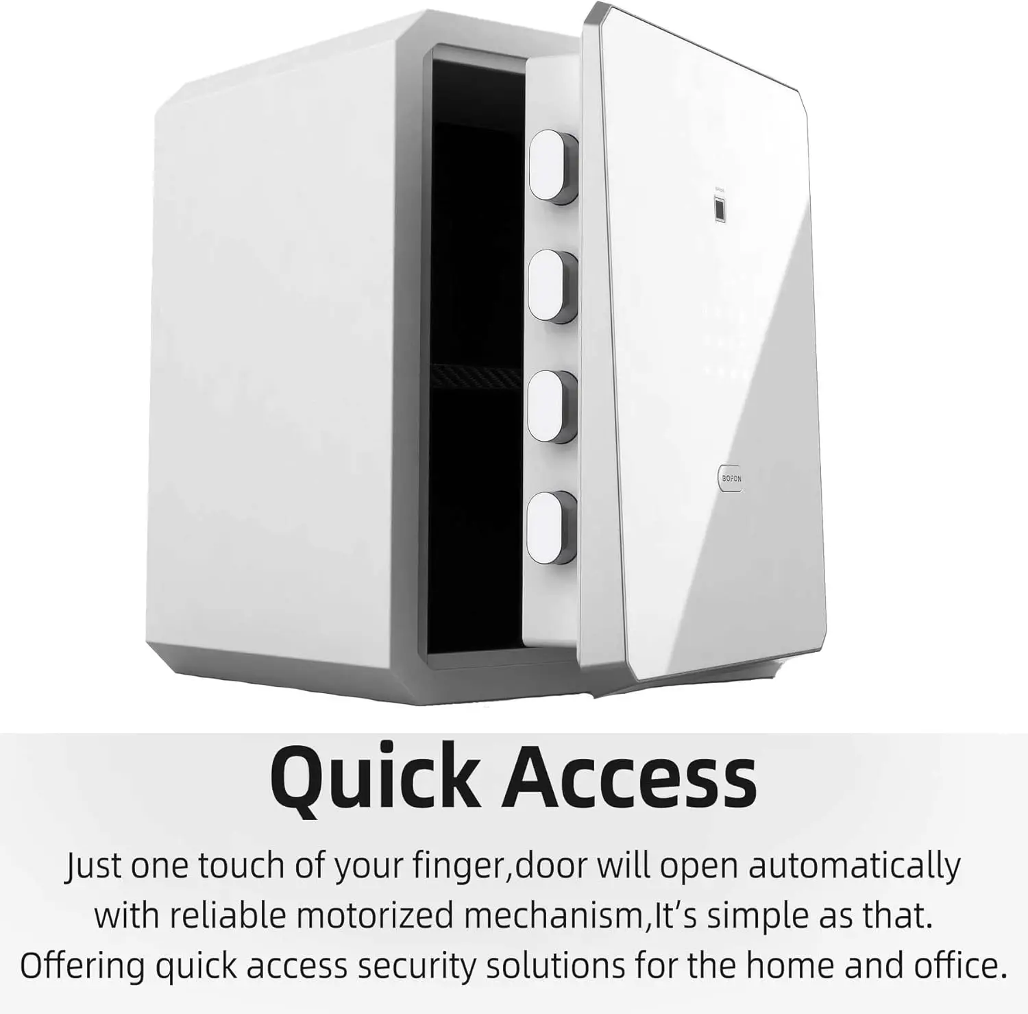 Fingerprint Password Safe Box with Key, Cabinets for Home Offcie,Lock Box,Security Box,Biometric safe,W-series 2.1Cubic feet BOF