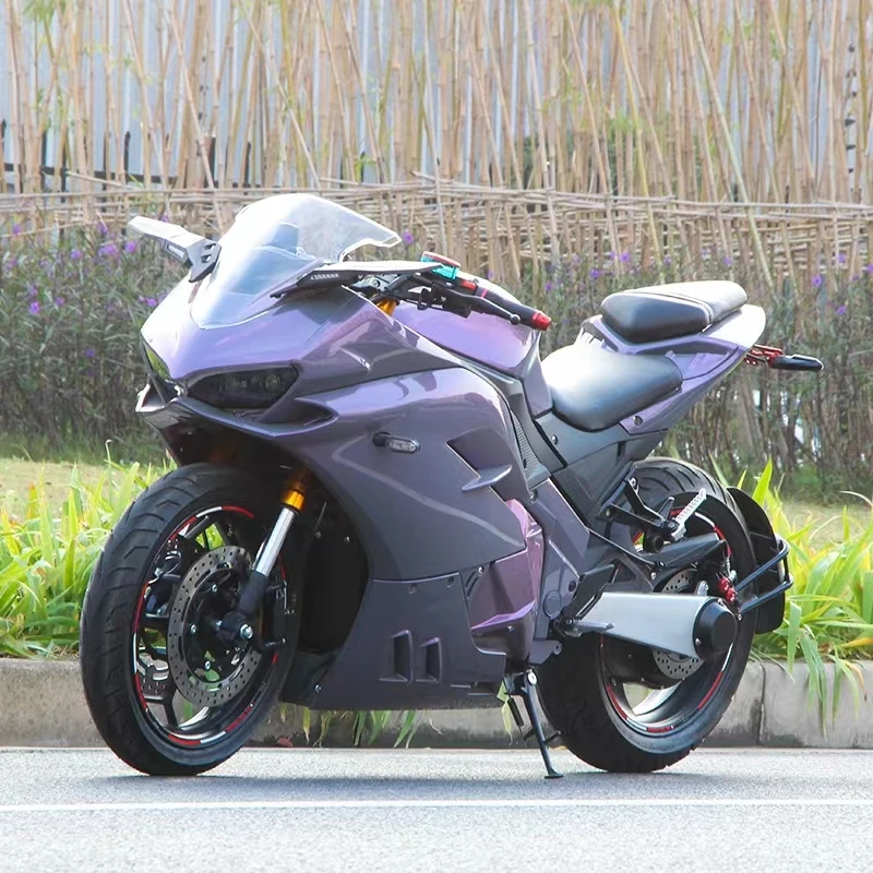 Moto électrique de course à grande vitesse pour adultes, système au lithium, 5000W