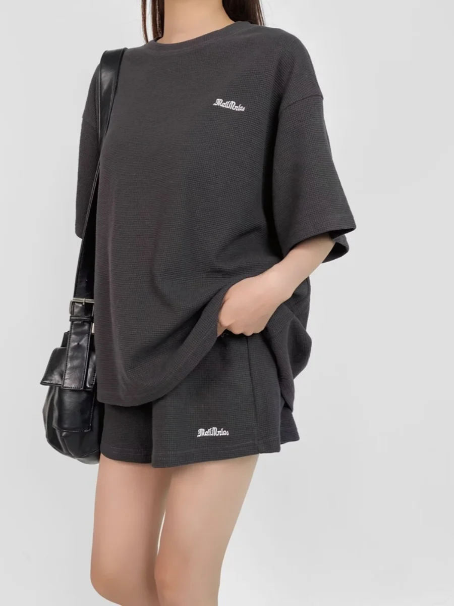 

Loose Fit Embroidered T-irt Elastic Waist Sports orts Women's Faion Summer New Arrival Casual Wear by ZA2024