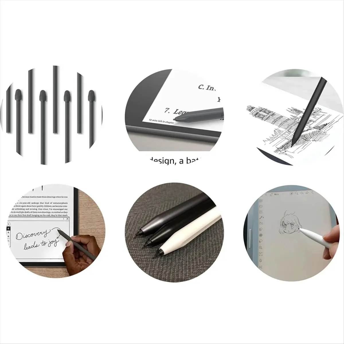 SCLS Stylus Pen Tip for Pen Plus Pen2 Pro Max Lumi2 Note Air2 Note5 4096-Level Pressure-Sensitive Stylus 10 Pieces