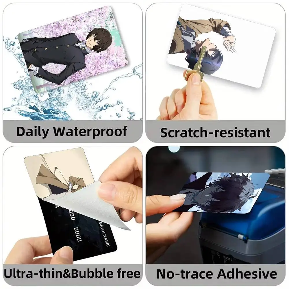 B-Bungo Stray Dogs D-Dazai Suicide  Credit Card HD Stickers Game Card Decal Small Chip Waterproof Sticker Gift