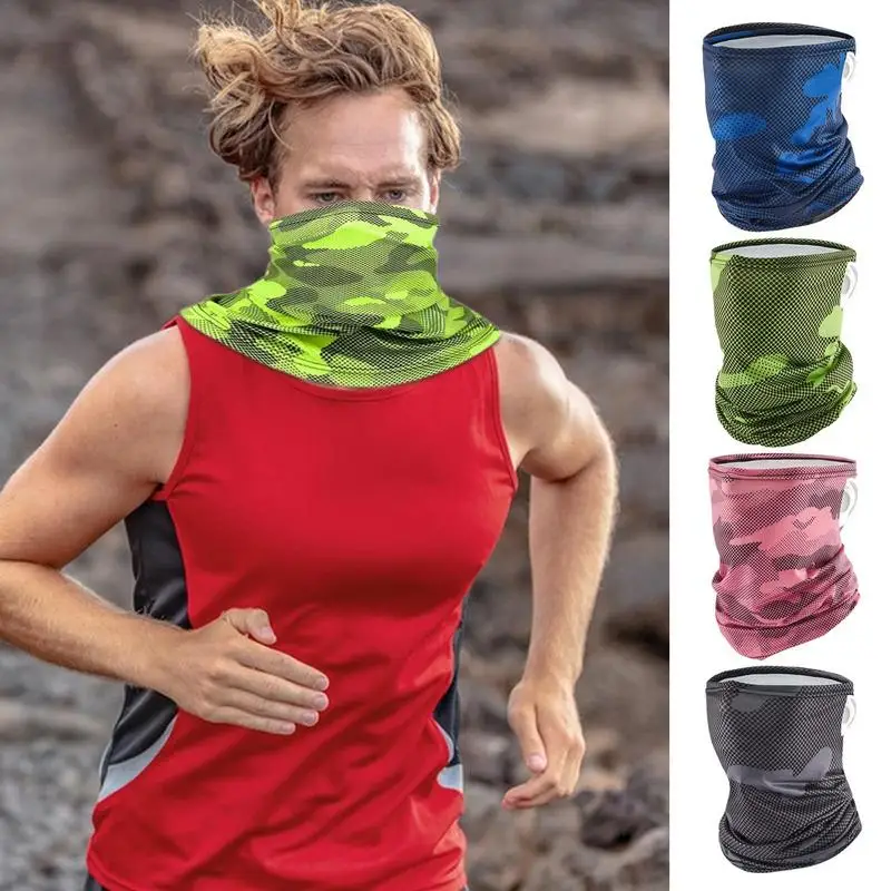 Neck Gaiter Masque Summer Cooling Gaiter For Outdoor Sun Protection 360 Degree Protective Face Head Ice Silk Gaiter For