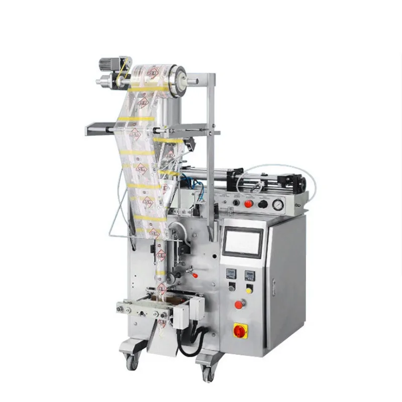 Automatic measuring cup packaging machine, quantitative packaging machinery, paste packaging machine