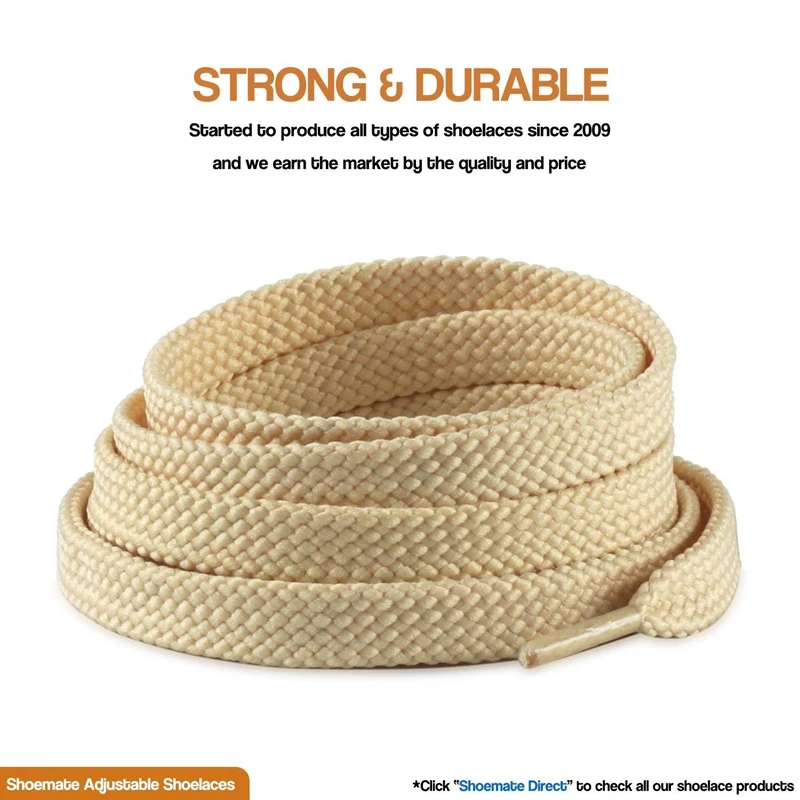 1 Pair Flat Shoe Laces Double Layer Precision Weaving Shoelaces Used For 574 NB 327 Casual Sports Shoes White Shoelace