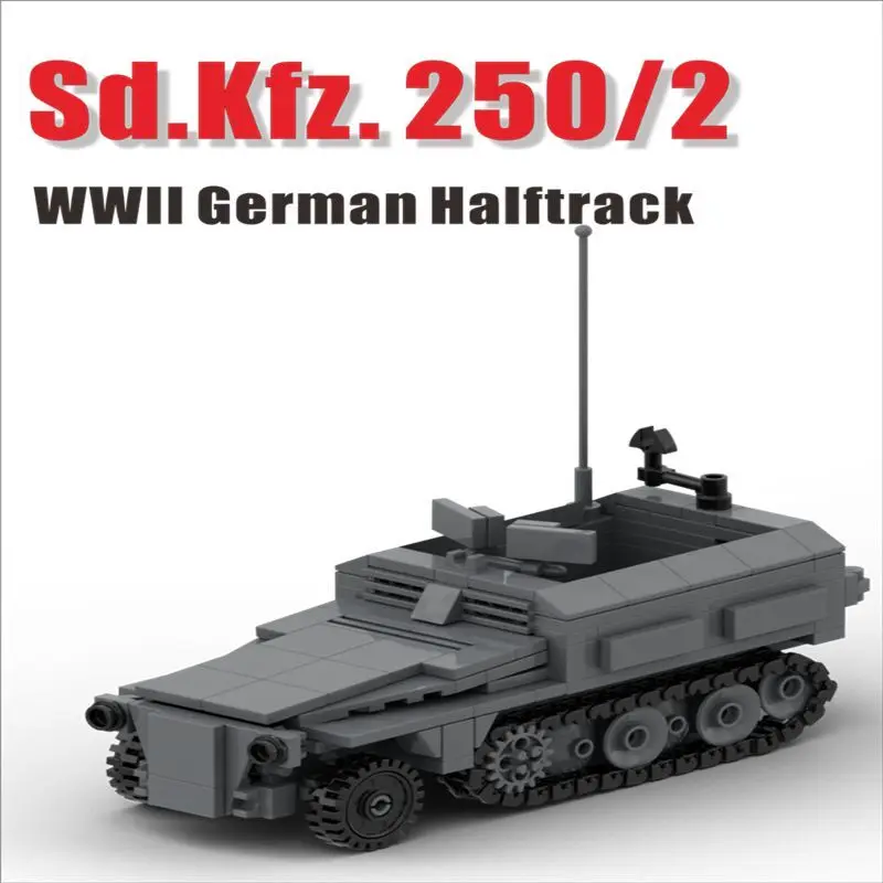 WW2 Germany Soldiers Military 38t Tank Armored Car LT38 Camouflage Assembly Building Blocks MOC Toys for Kids