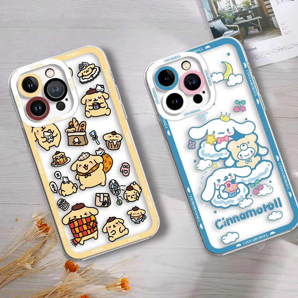 P-Pom P-Purin C-Cinnamoroll Clear Case For Infinix HOT 30 30I ZERO 20 20I 20S 9 12 12I 11 11S 10 10I 10S 8 TECNO SPARK 10 Case