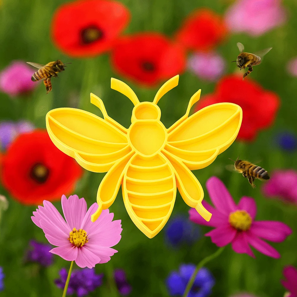 

Creative Plastic Insect Waterer Bee/Beetle Shape Decorative Insect Drinking Cup with Stick Bees Water Feeder Yard Decor