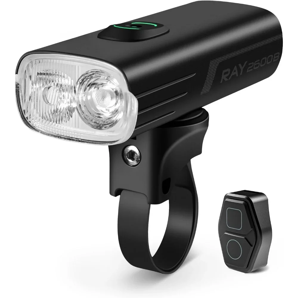 

Bicycle Light RAY 2600B,USB-C Fast Charging IPX6 Waterproof,Equipped with Two High-Power LEDs Bike Headlight