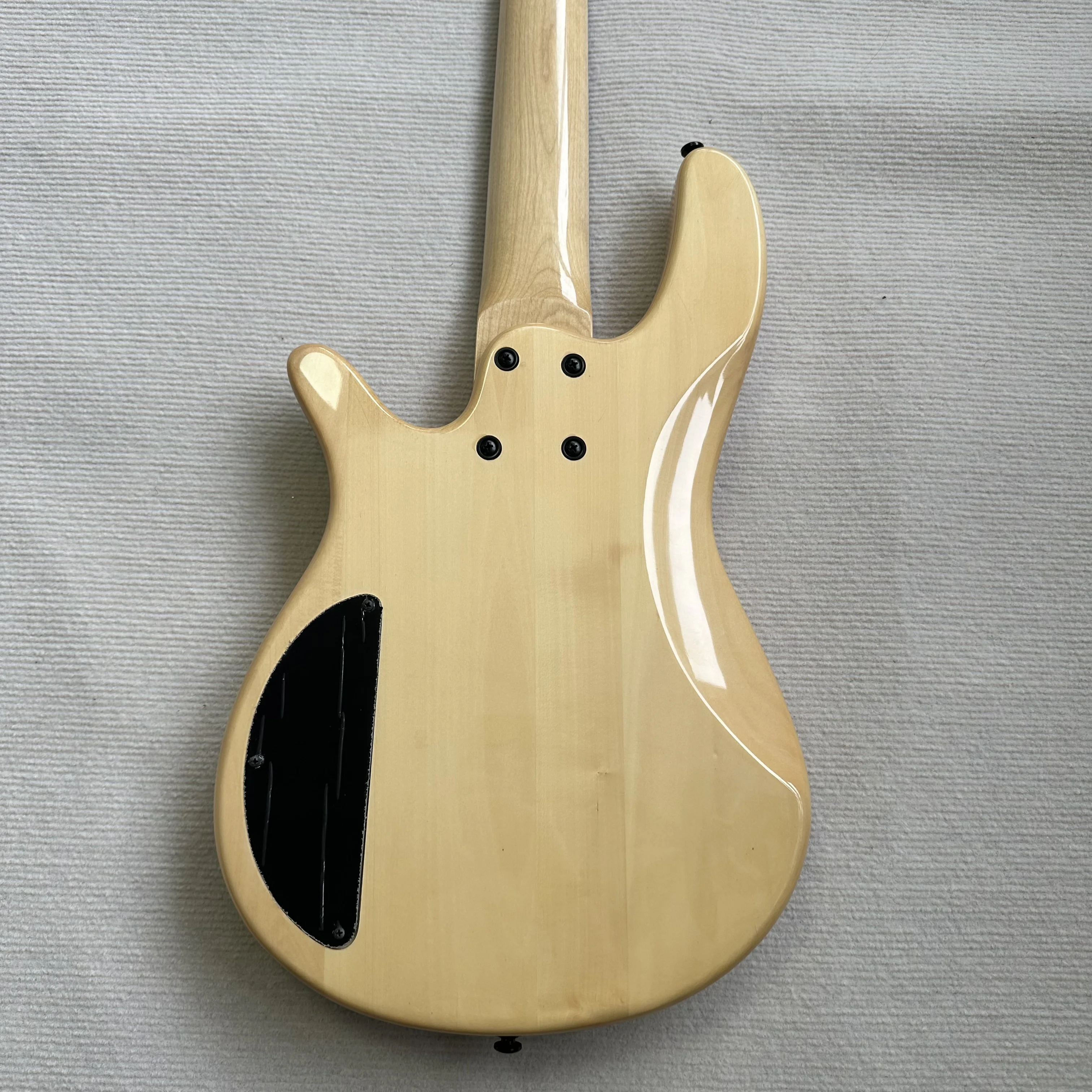 US Warehouse 5 String Yin-Yang Style Electric Bass Guitar Natural Flame Maple Split Body Active Pickups Rosewood Fretboard Modern Bass for Rock Funk Metal - view 6