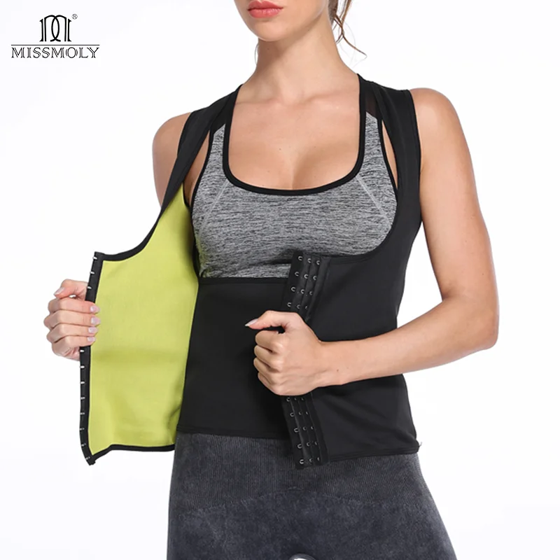 Neoprene Body Shaper Waist Trainer Workout Sweat Vest Women Slimming Sheath Sauna Body Shaper Corset Top Modeling Trimmer Belt