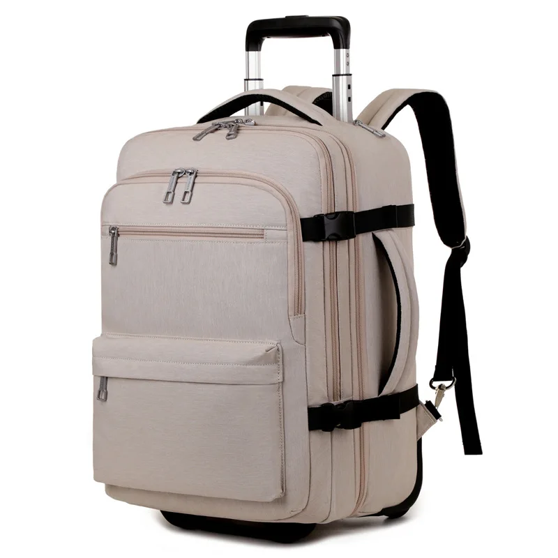Wheeled Backpack Business Backpack Casual Shoulder Bag Large Capacity Bag Multi Compartment Laptop Bag Business Backpack
