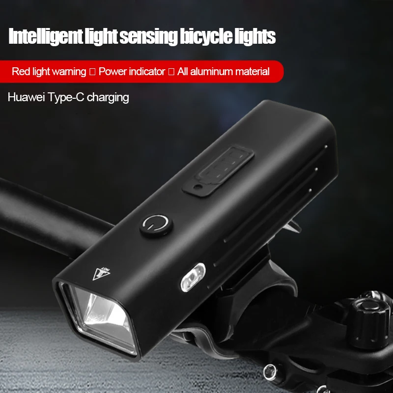 

Bicycle Light Smart Light Sensing LED Rechargeable Set Aluminum alloy shell Road MTB Bike Front Back Headlight Lamp Flashlight