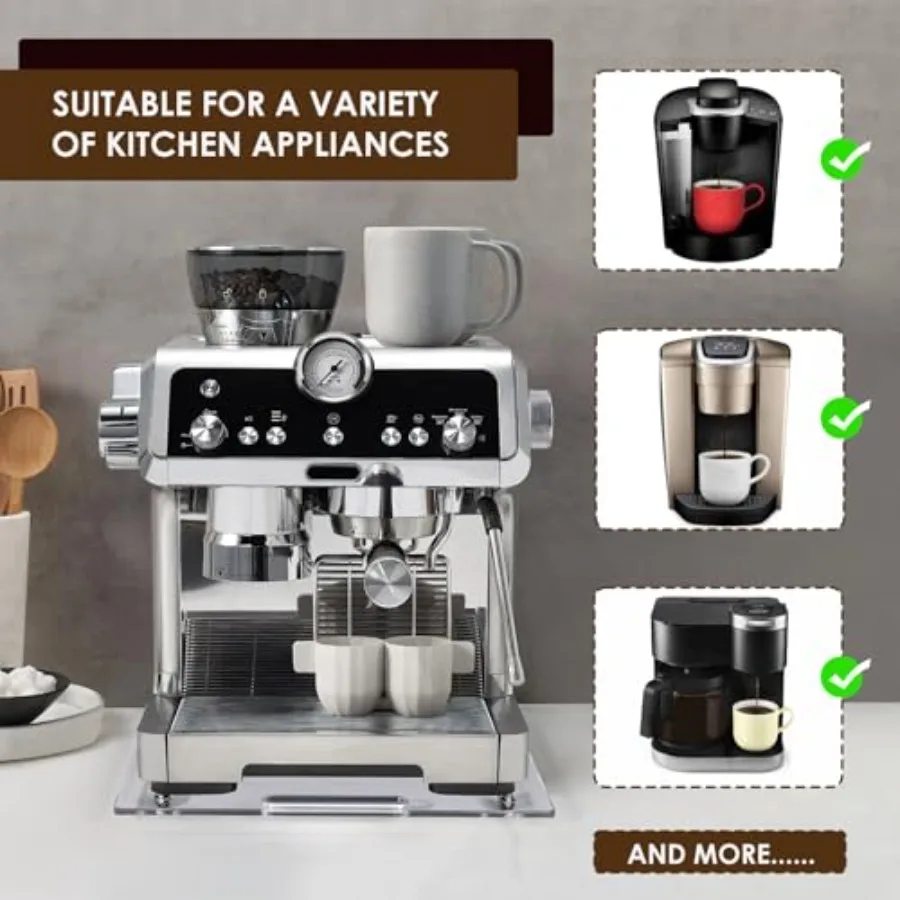 Appliance Sliders for Kitchen appliances Sliding Tray for Coffee Maker Espresso Machines Mixers Sturdy Kitchen Aid Sliders for