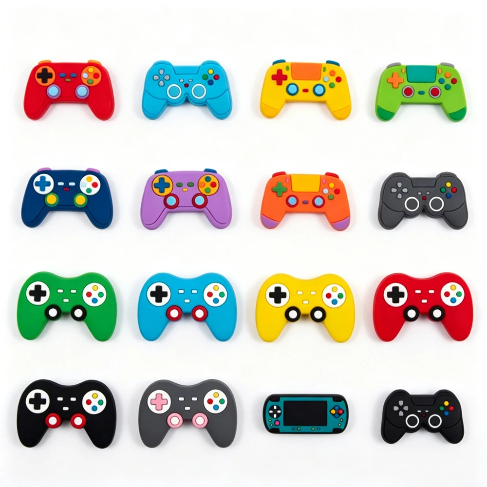8/16PCS Cartoon Game Gamepad Shoe Charm Wholesale PVC Bag Clog Wristband Decor Buckle Sandal Detachable Waterproof Xmas Gift