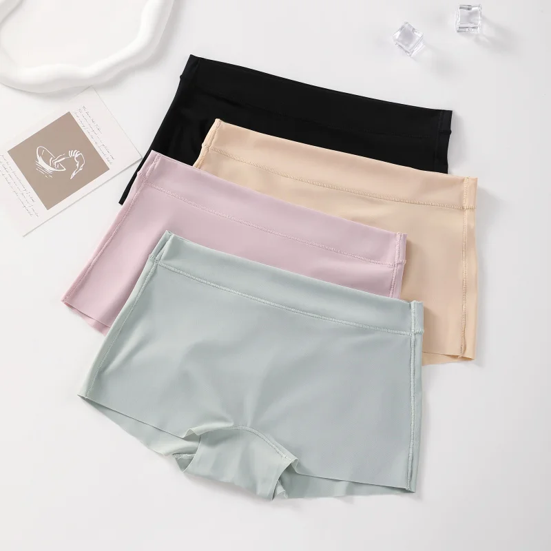 Plus Size Shorts Mid-rise Safety Short Pants New Ice Silk Seamless Shorts Under the Skirt Underwear for Women Panties Women\'s