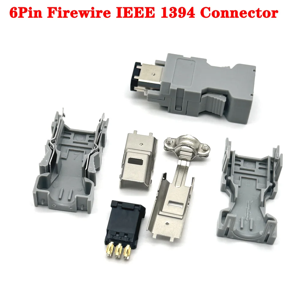 Male Female Connector 6 Pin firewire IEEE 1394 for Yaskawa for Panasonic Servo Motor Encoder 6P SM-6E Encoder Plug