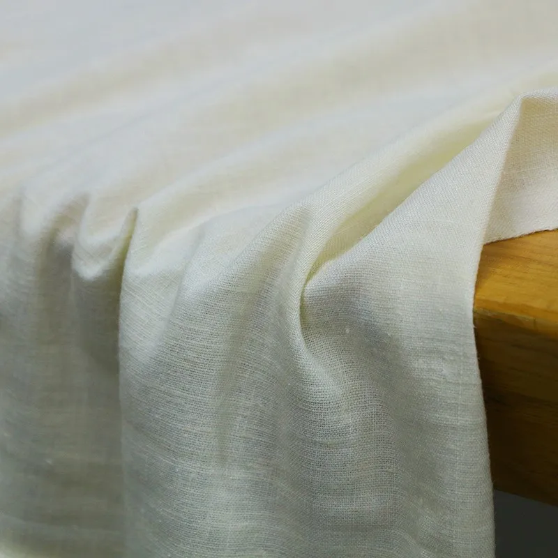 

Silk and linen blended fabric in its natural color without bleaching or dyeing