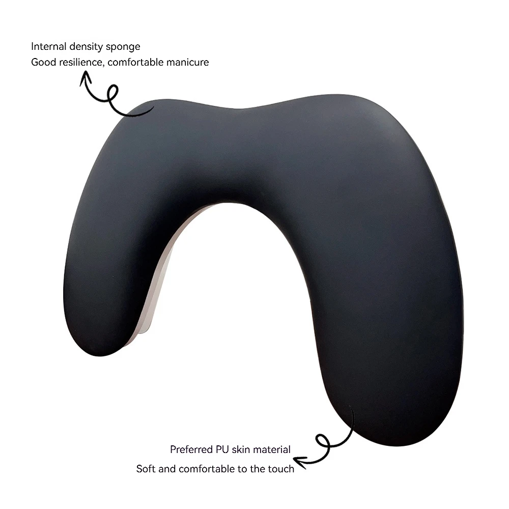 Arm Rest for Nails Tech U-shaped Manicure Nail Arm Rest Stand Big Armrest Microfiber PU Leather Hand Rest Pillow Easy Clean