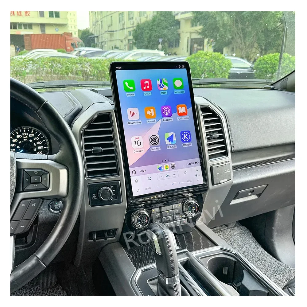 مشغل وسائط متعددة للسيارة مقاس 16.8 بوصة لسيارة Ford Raptor F150 2015-2021 Carplay GPS Navi 4G 360