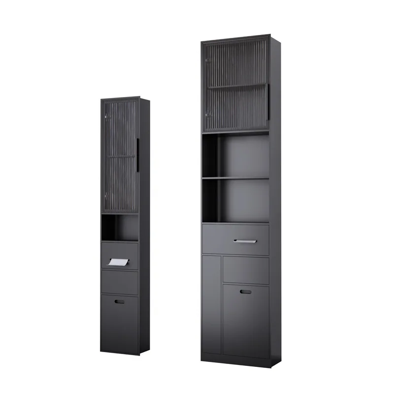 Niche Embedded Toilet Blocking Door Customized Hidden Trash Can Wall Cabinet Stainless Steel Bathroom Side Cabinet Storage