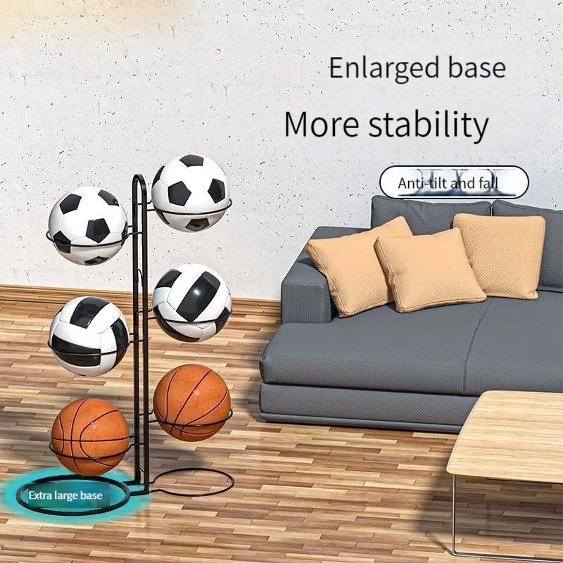 Basketball Storage rack Home Ball Rack Volleyball Badminton Racket Children's Basketball Rack Basket Organizing Storage Rack