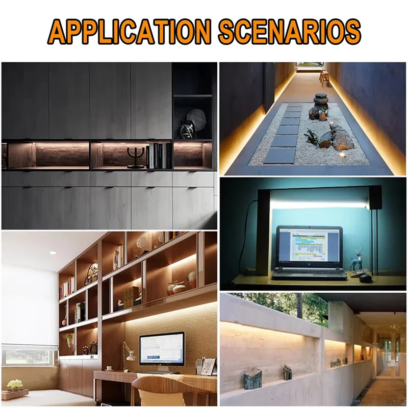 A69ehigh Brightness LED Tube Light 6X 30Cm Night Bar 2835 Strip Energy Saving Lamp For Home Kitchen Cabinet Wall Decor