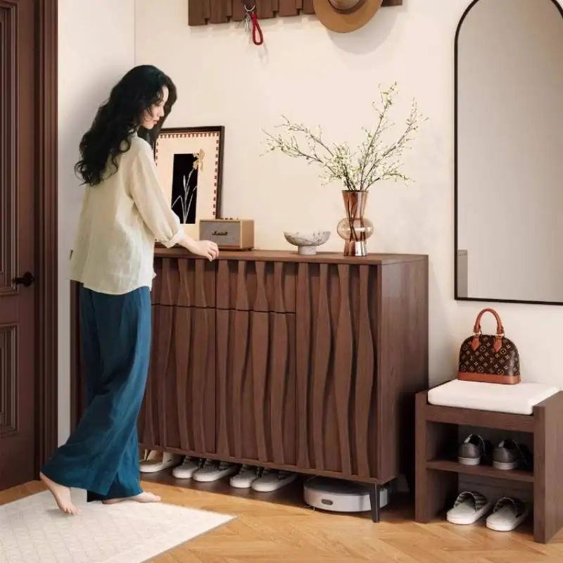 

Organizer Wooden Shoe Cabinet Modern Italian Organizer Living Room Shoe Rack Space Saving Replica Sapateira Salon Furniture