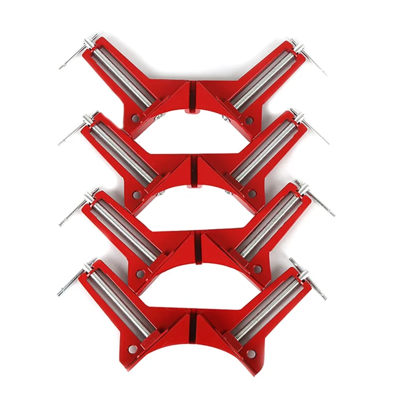 BAAG-4Pcs 90 graus ângulo direito clipe moldura braçadeira fixa carpintaria quadro braçadeira para suporte de vidro