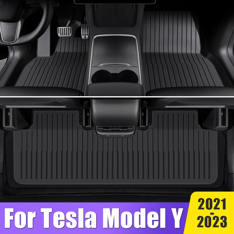 Custom Floor Mat LHD Foot Pad Rug Carpet Cover Pads Interior Protection For Tesla Model Y ModelY 2021 2022 2023 Car Accessories