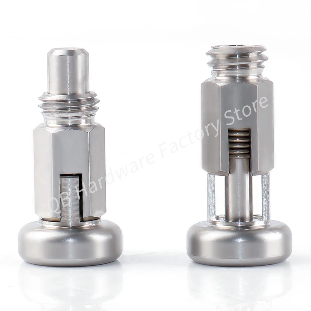 Factory Sales QB231 Hexagonal Short Thread All Metal Self Locking Reset Indexing Pin Knob Column Plug Scalable Spring Pin