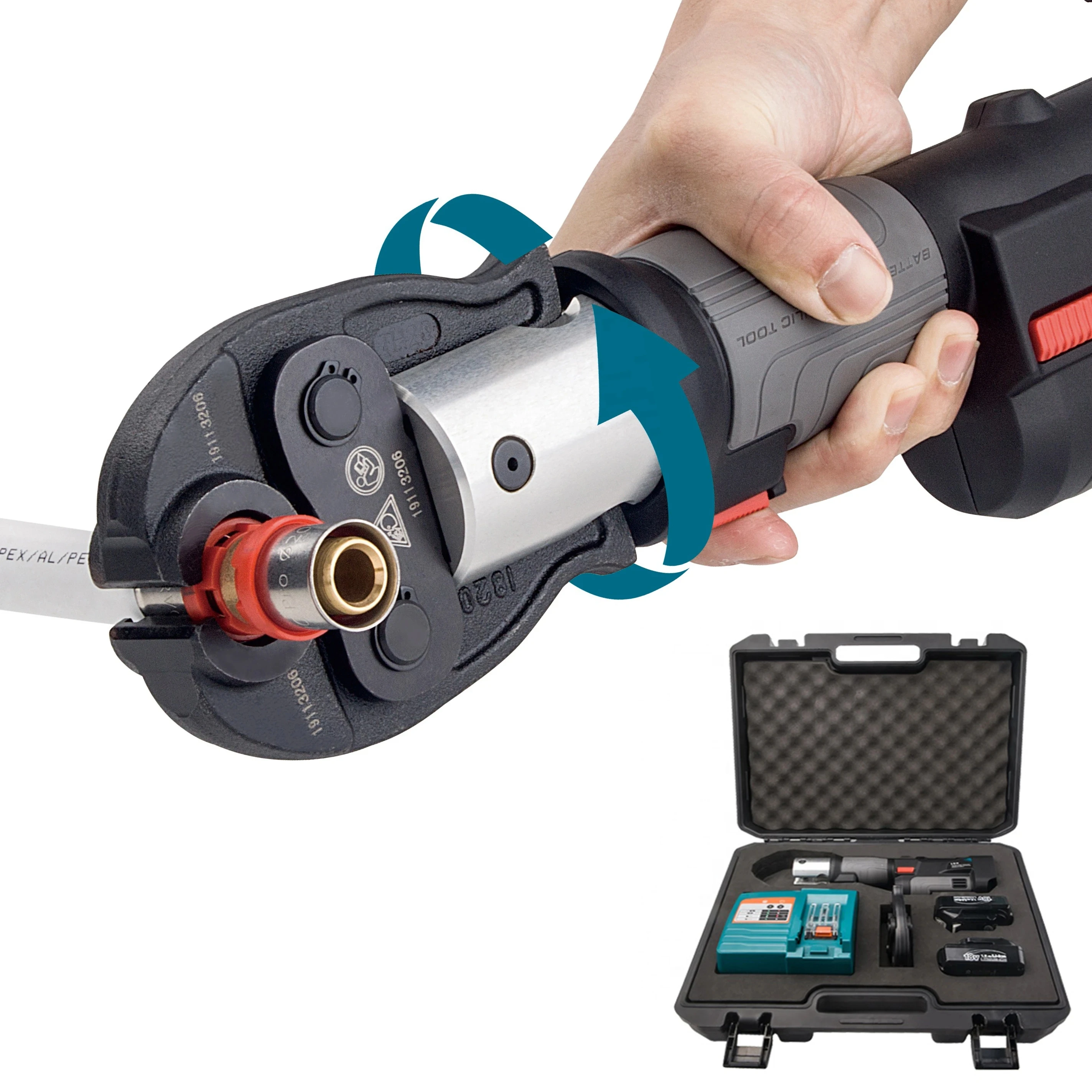 Mini Battery Pipe Crimping Tools for Plumbing System Pipe Press Tool PZ-1930 for Copper Fittings and Multilayer Pex Pipes