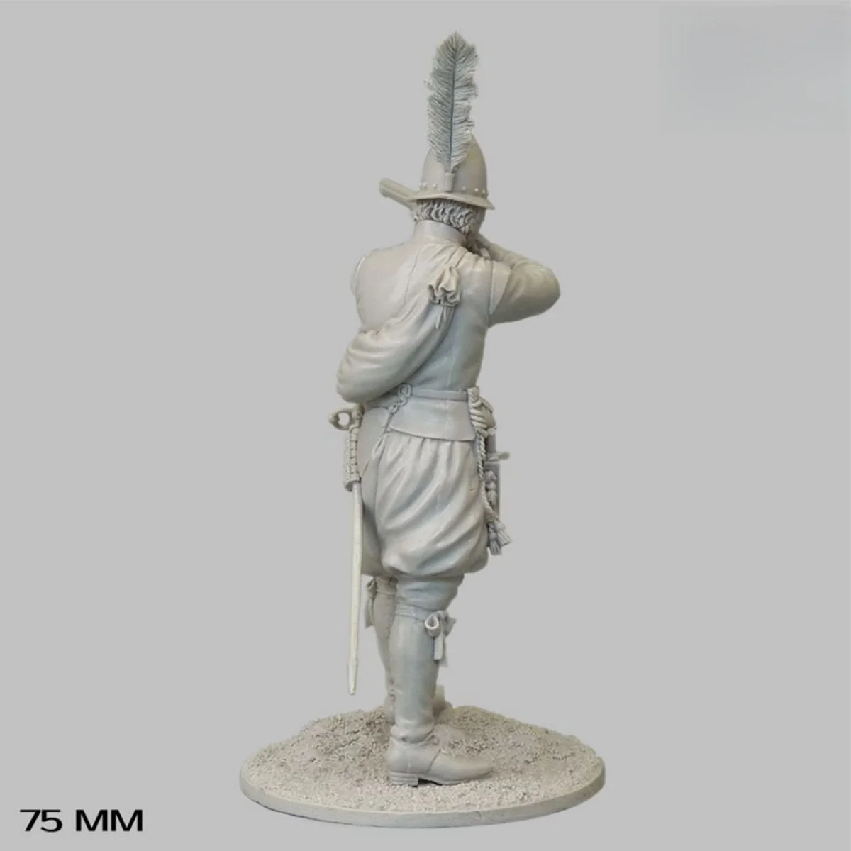 

75MM resin unpainted model kit, military theme, 17th century European Marksman unassembled and unpainted GK, 1338R