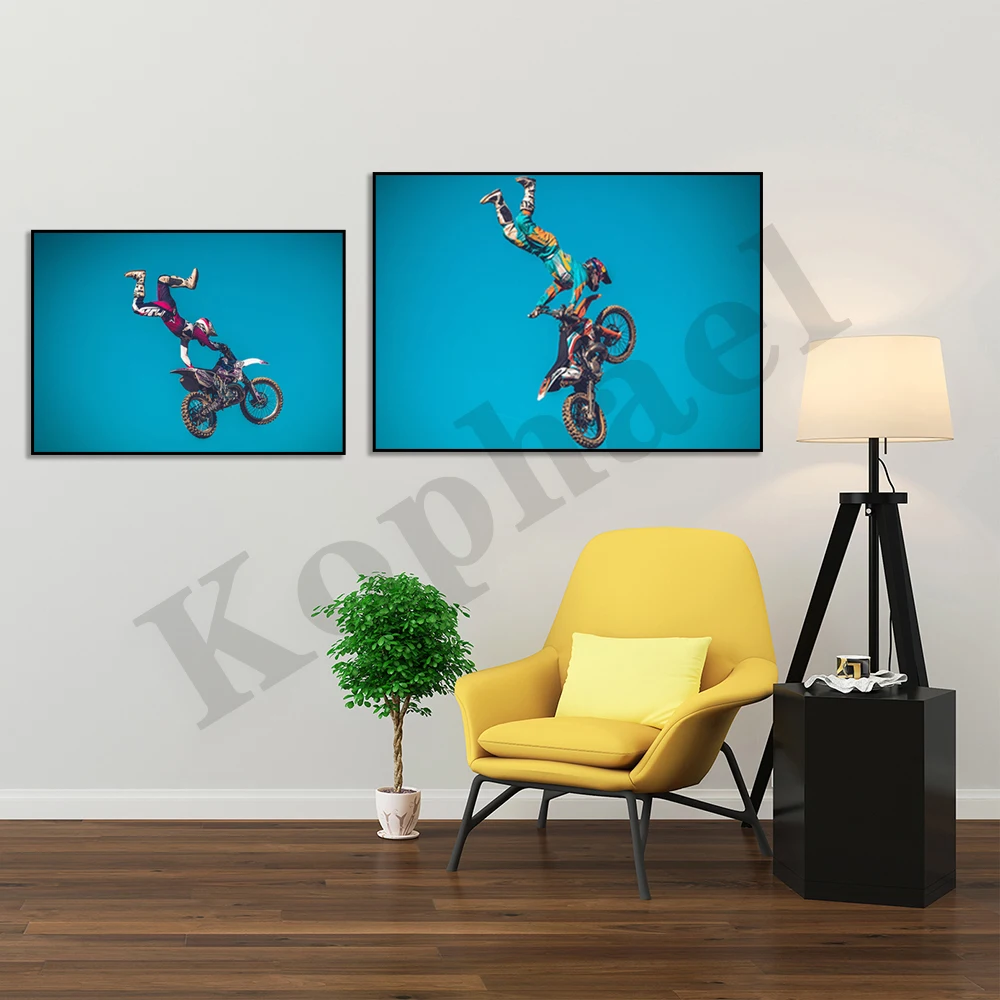 Motocross Freestyle Sports Lover Gifts Home Wall Decor Art Poster