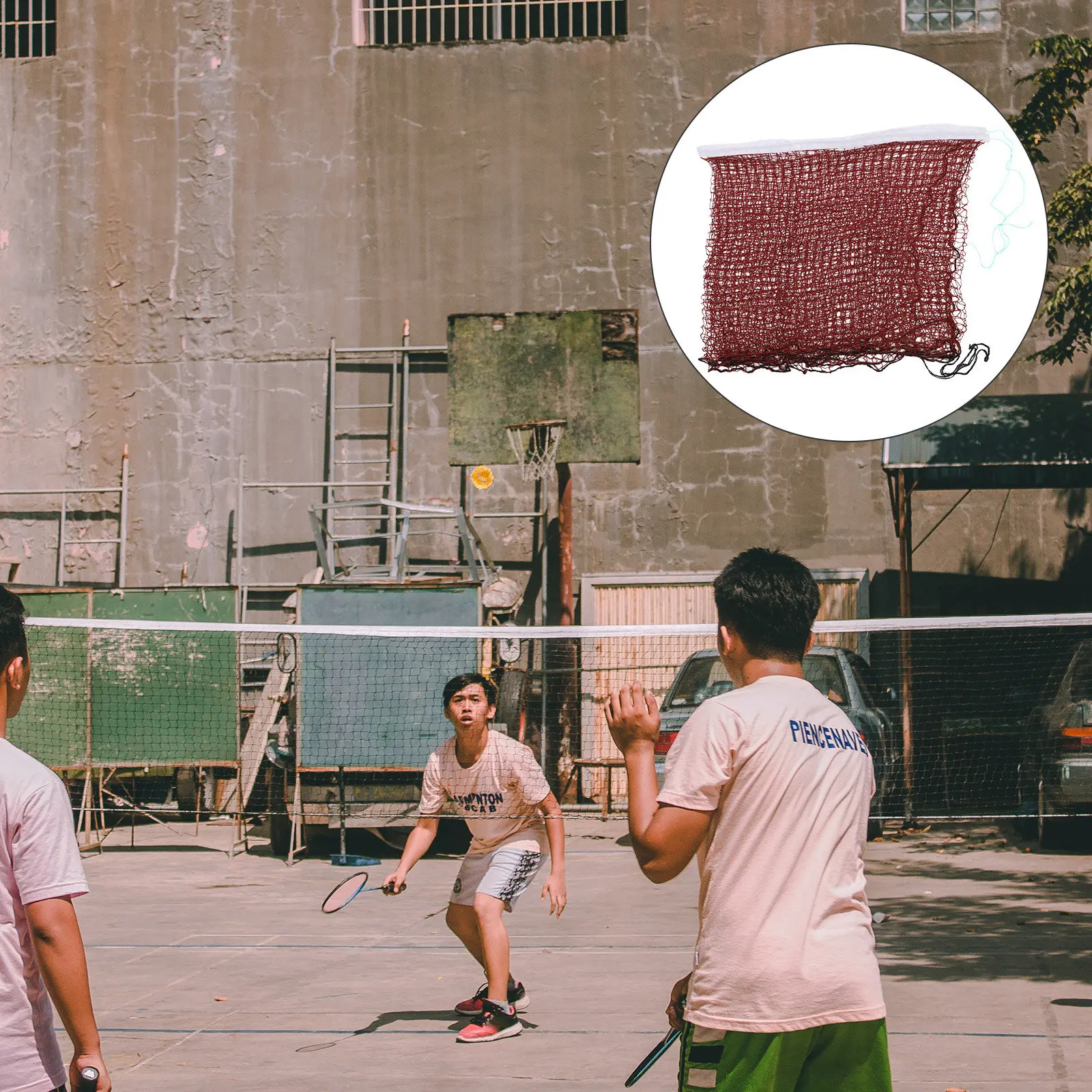 

Premium Heavy-Duty Badminton Net with Anchors Bright High-Visibility Mesh for Indoor Outdoor Sports Volleyball Tennis