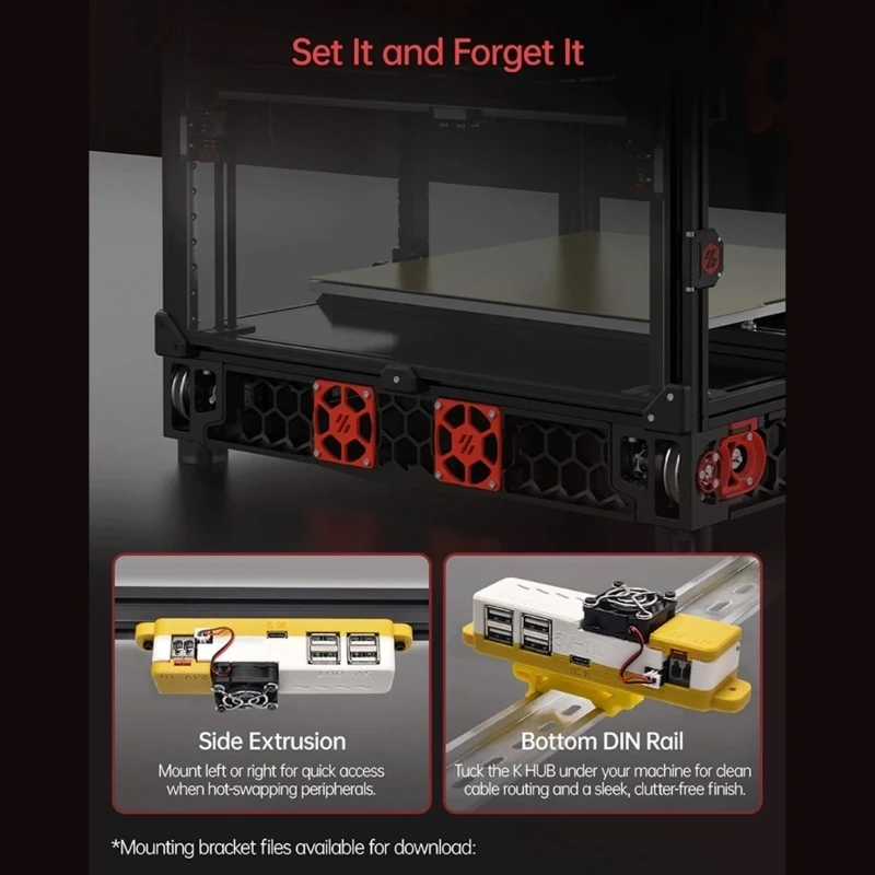 

U55C Double Power Input 4xUSB Expansion K Hub For 3D Printing Equipment Featuring Anti Polarity And Overcurrent Protections