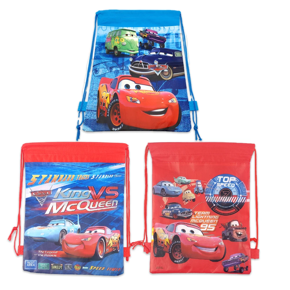 Lightning McQueen tema 1 pz/lotto Mochila tessuti Non tessuti coulisse festa di compleanno ragazzi bomboniere regali borse decorare zaino