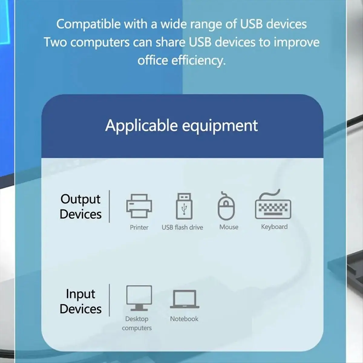 A46U 2 Ports USB2.0 Hub USB Switch Printer Sharer Two Computers Share A Usb Device 2 in 1 Out USB Splitter Share U Disk