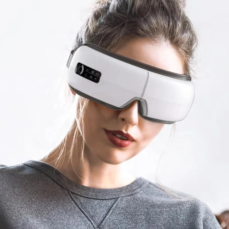 

Умный массажер для глаз Bluetooth с ЖК-экраном, электрическое устройство для массажа теплых глаз с тепловым сжатием и горячим компрессом