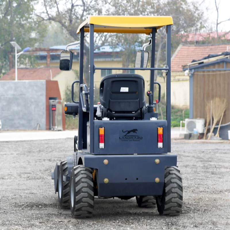 Boerderij schoonmaakvoertuig Nieuwe energie elektrische lader Groothandel High Power 4WD All-Terrain Loader Bulldozerbladbevestigingen Aangepast